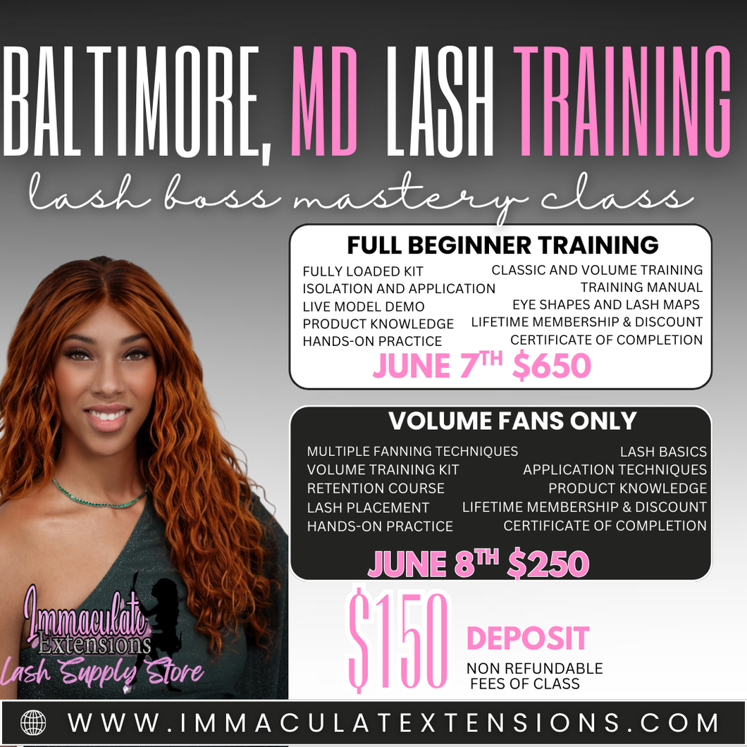 Baltimore MD Lash training