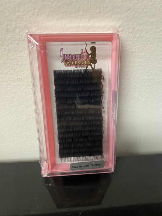 Eyelash extensions single length trays